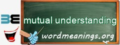 WordMeaning blackboard for mutual understanding